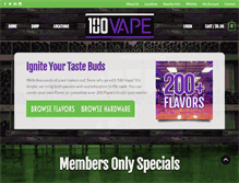 Tablet Screenshot of 180vape.com